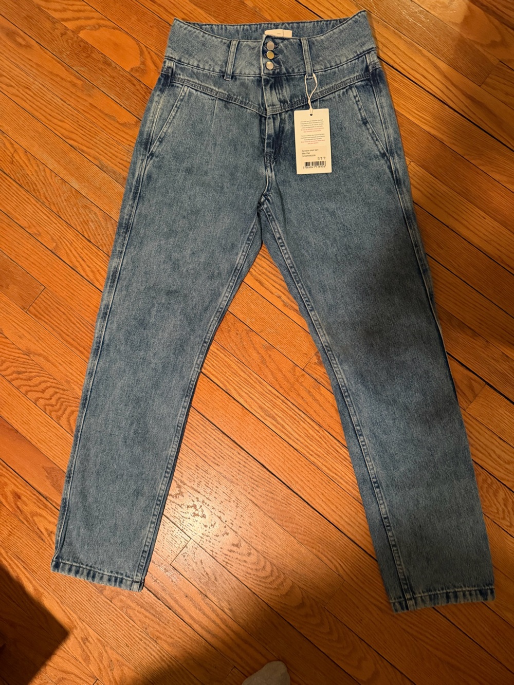 Sezane High Rise Women's Jeans in Faded Blue NWT